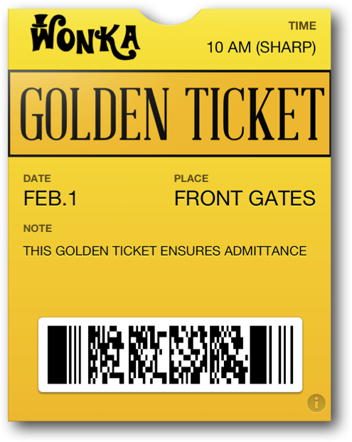 Wonka Golden Ticket